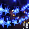 Minetom Blue Star String Lights Plug in - 33 ft