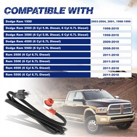 5003619AB Engine Block Heater Assembly Compatible with Dodge Ram 1500 2500 3500 4500 5500 2011-2018, Replacement# 5003619AB 30601007
