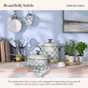 MACKENZIE-CHILDS Slotted Kitchen Spatula, Silicone Spatula for Cooking, Gray-and-White Sterling