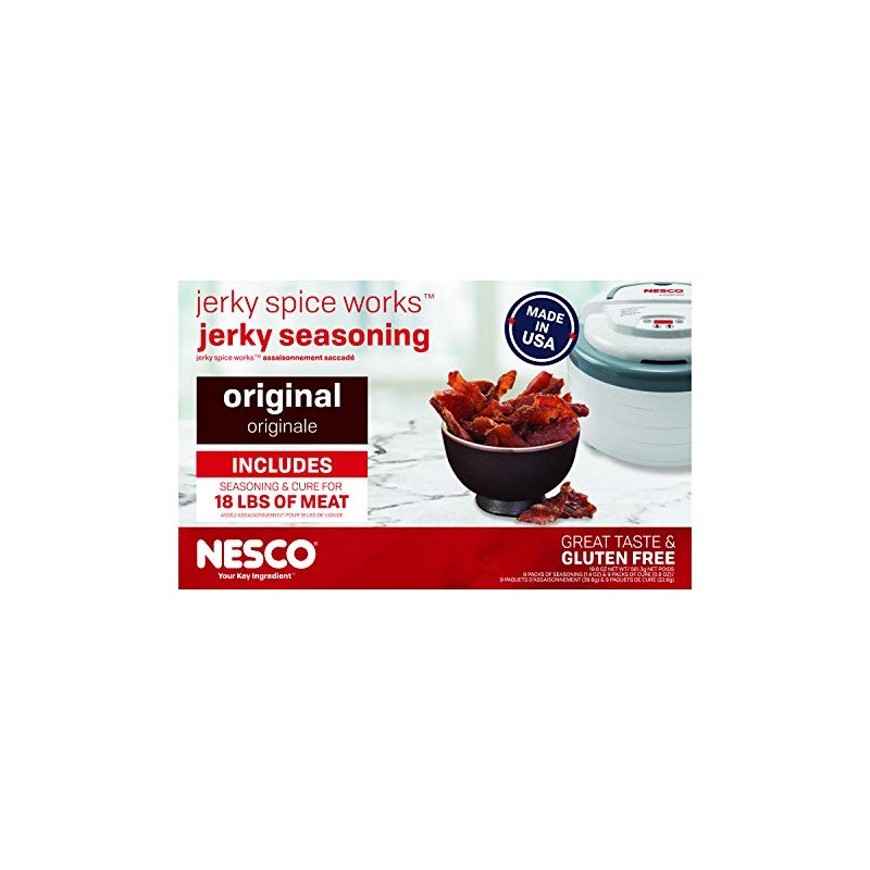 Nesco BJ-18, Jerky Spice Works, Original Flavor, 9 count, Beige|beige,