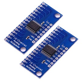Hailege 2pcs CD74HC4067 CMOS 16 Channel Digital Analog Multiplexer Breakout Module