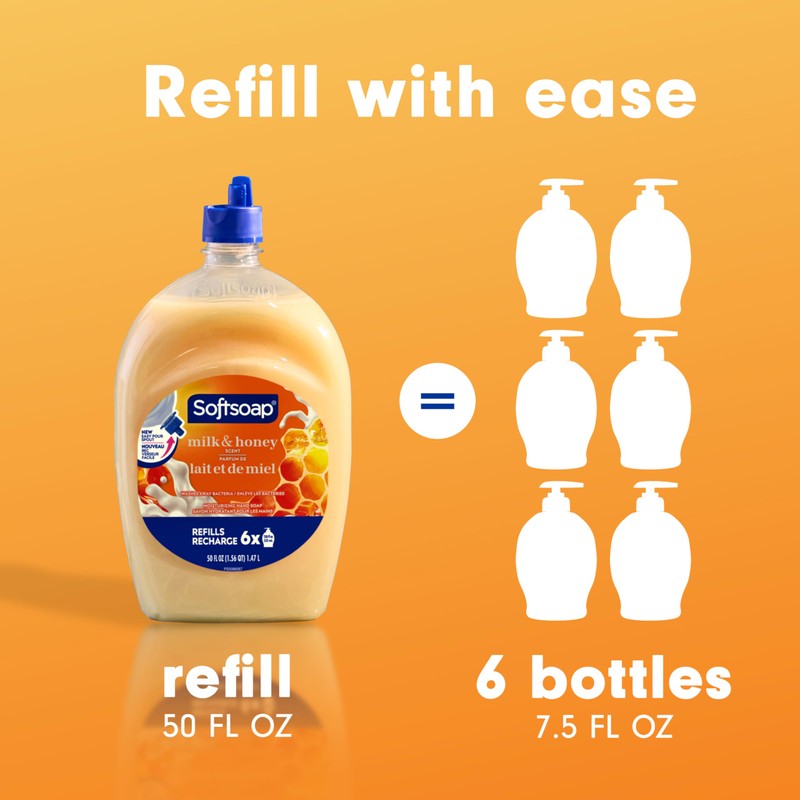 Softsoap Milk & Honey Scented, Liquid Hand Soap Refill, 50
