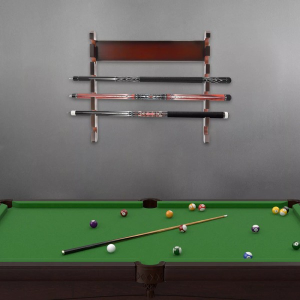 Unbranded 6 Sticks Pool Cue Rack Wall Mounted Billiard Cue