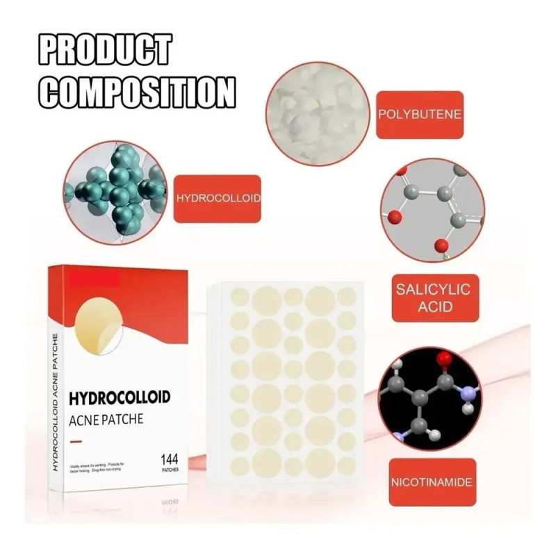! Set De 144 Parches Faciales Hidrocoloides Espinillas Hx
