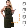 Under NY Sky No-Tie Moss Green Apron with Full Grain