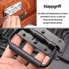 sinzau Folding Handle, 4 Pieces 100 mm Folding Handle, Black,