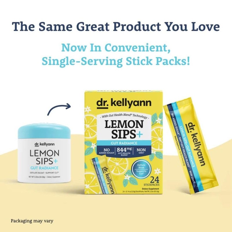 Dr. Kellyann Lemon Sips Gut Radiance – Citrus Drink Mix