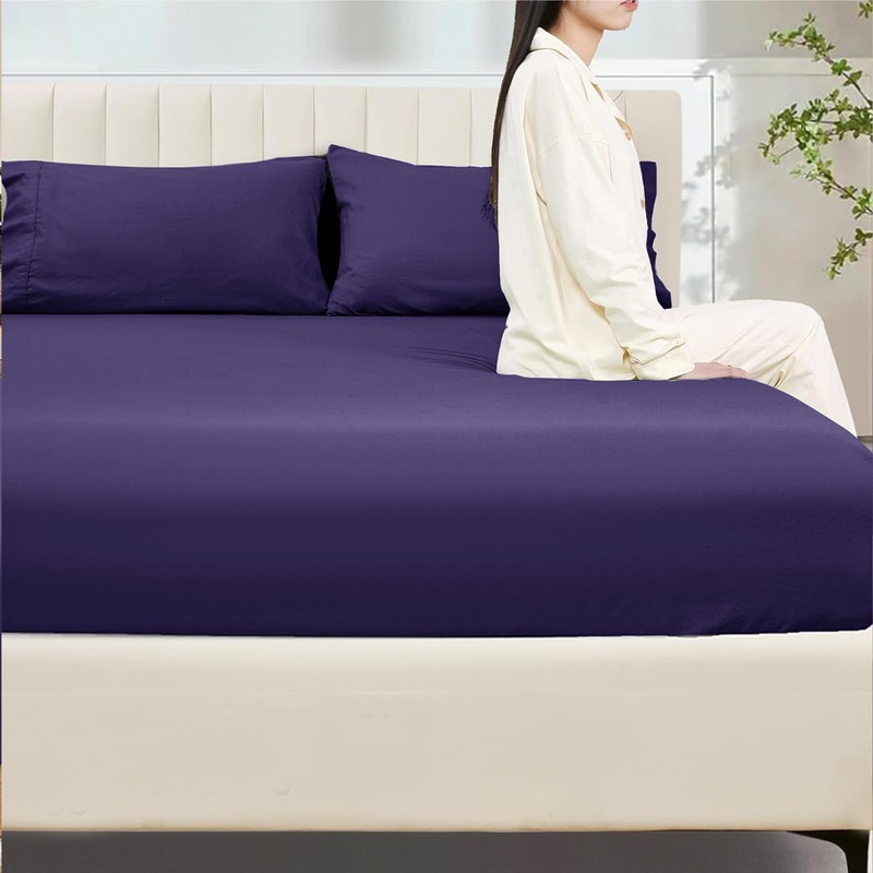 My Home Store Fitted Sheet 100% Egyptian Cotton 300TC Hotel