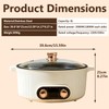 Yuidirtu Electric Hot Pot Cooker, 4 Compartment Divider Pot, 6.3QT