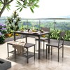 DlandHome 4 Person Dining Table Set, Dining Table with 2