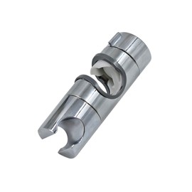 LiXiongBao Adjustable Shower Head Holder For Slide Bar,Universal 18-25MM O.D. Rail Head Bracket Holder for Slide Bar Slider Clamp Bathroom Replacement 360° Rotation Sprayer Holder,Plated