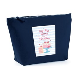 Hippowarehouse Hip Hip Hooray its Your Birthday Printed Make up Cosmetic wash Bag 18x19x9cm