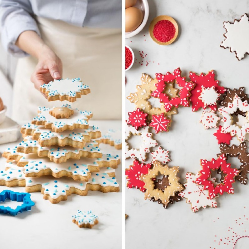 Decora 0255250 Set of 8 Ice Star Tree Cookie Cutters