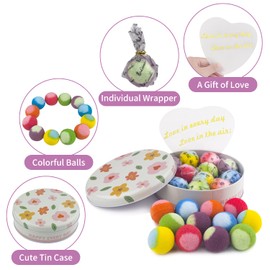 Bath Bombs, 12PCS Bath Bombs for Women Gifts, 100% Essential Oil Natural Organic Fizzy Bath Spa Gift for Kids, Ideal Luxury Home Spa Presents for Birthday, Mother's Day, Christmas, Teachers