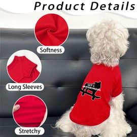 XPUDAC 4 Pack Dog Shirts Soft Boy Dog Clothes for Small Medium Dogs Lightweight Stretchy Classic Tshirt Puppy Outfit, Cool Guy Black Grey Red Blue-X-Large