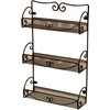 Deco Brothers 3 Tier Wall Mounted Hanging Spice Rack, Bronze