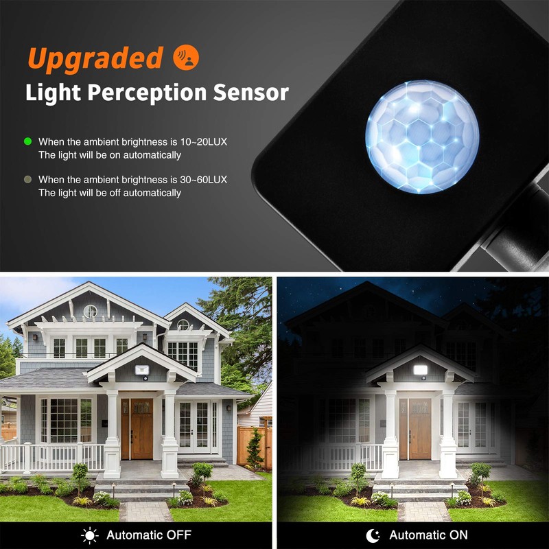 LED Spotlight with Motion Sensor 20 W Waterproof IP67 Outdoor