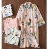 Fancy Pumpkin Japanese Women's Robe Kimono Pajamas Anchovies, Multicoloured