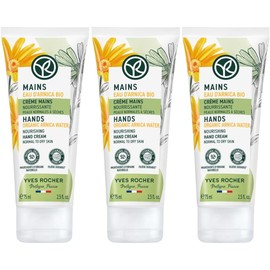 Yves Rocher 3 PACK crema para manos secas PUR ARNICA Hidratante larga duración: 3 Cremas Hidratantes (75 ml C/U)