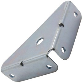 Merriway BH00029 (10 Pcs) BZP Steel Corner Brackets Braces Plates, 50 mm (2 Inch) Square x 15 mm Deep - Pack of 10 Pieces