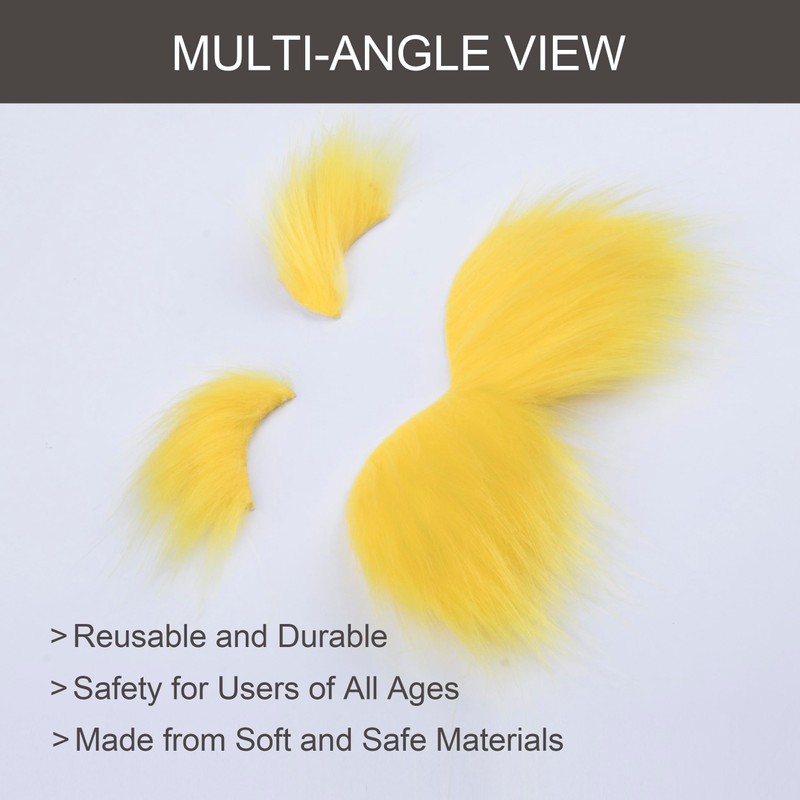 Yan Dream Yellow Fake Mustache and Eyebrows Self Adhesive Yellow