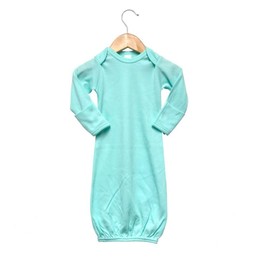 Laughing Giraffe Baby Infant Blank Long Sleeve Sleeper Gown with Mitten Cuffs (Mint, 0-3 Months)