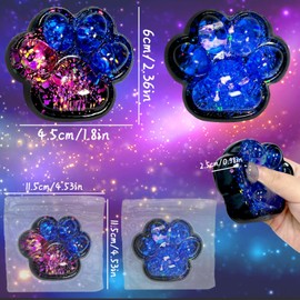 Toynificent Cat Paw Squishy, 2 PCS Black Cat Paw Fufu Squishy, Paw Squeeze Toys, Super Soft Sticky Squishies, Kawaii Relief Fidget Toys, Novelty Things, Suitable for Adults