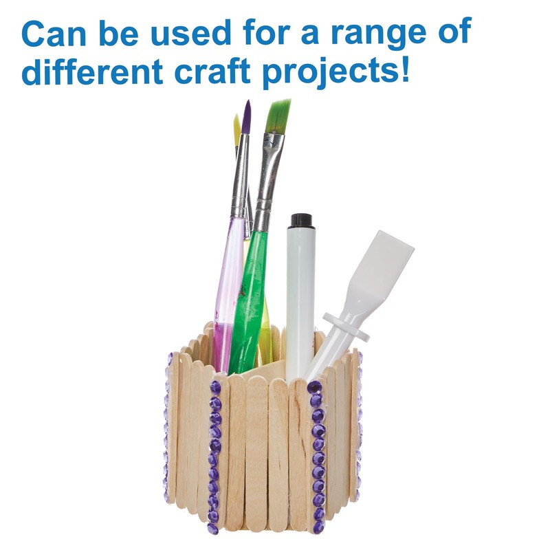 Baker Ross FN580 Mini Wooden Craft Sticks - Pack of