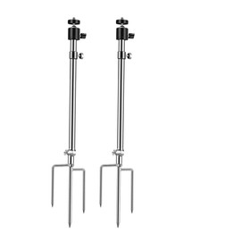 Trail Camera Holder Ground Stake Mount，Stainless Steel Game Camera Stand, 360 ° Adjustable Universal Screw Connection 1/4''-20 (6mm),Easy Installation