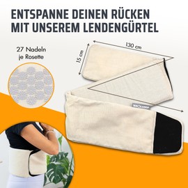 NEOLYMP Acupressure Belt - Versatile Stimulation - Eco-Friendly, Washable, Adjustable Velcro Closure - Adjustable Lumbar Belt, Acupressure Mat (Acupressure Lumbar Belt Beige)