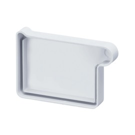 INEFA Gutter End Piece Box Gutter PVC NW68 / 68 mm, Right White Gutter Accessories, Easy Plug-In Installation, Made in Germany