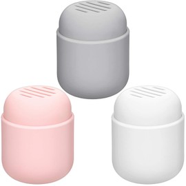 3 piezas de esponja de maquillaje contenedor de esponja de silicona para maquillaje, esponja de maquillaje, caja de almacenamiento de huevos, caja protectora para esponja de maquillaje, 3 colores