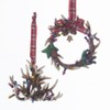 Kurt Adler 4" Chandelier/Wreath W/Antlers Ornaments