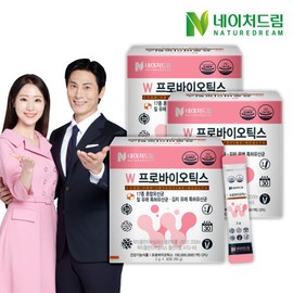 Nature Dream (현대Hmall)네이처드림 W프로바이오틱스 질건강 유산균 2g x 30포 (60g) 3박스 (Nature Dream) W Probiotics Vaginal Health Probiotic 2g x 30 Packs (60g) 3 Boxes