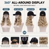 MORICA Hat Wig 20 Inch Water Wave Baseball Cap Wig