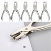 5Pcs Hole Punch HandHeld Single Side Classic Office Paper Ticket