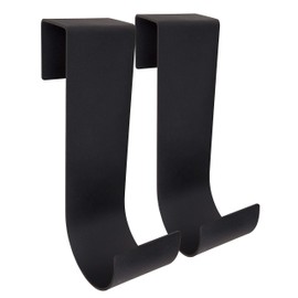 MIDE Products Aluminum Slip-on Fence Hooks, Fits 1-1/4 Inch to 1-5/8 Inch Thick Fences, 10" Long, Black, Pair