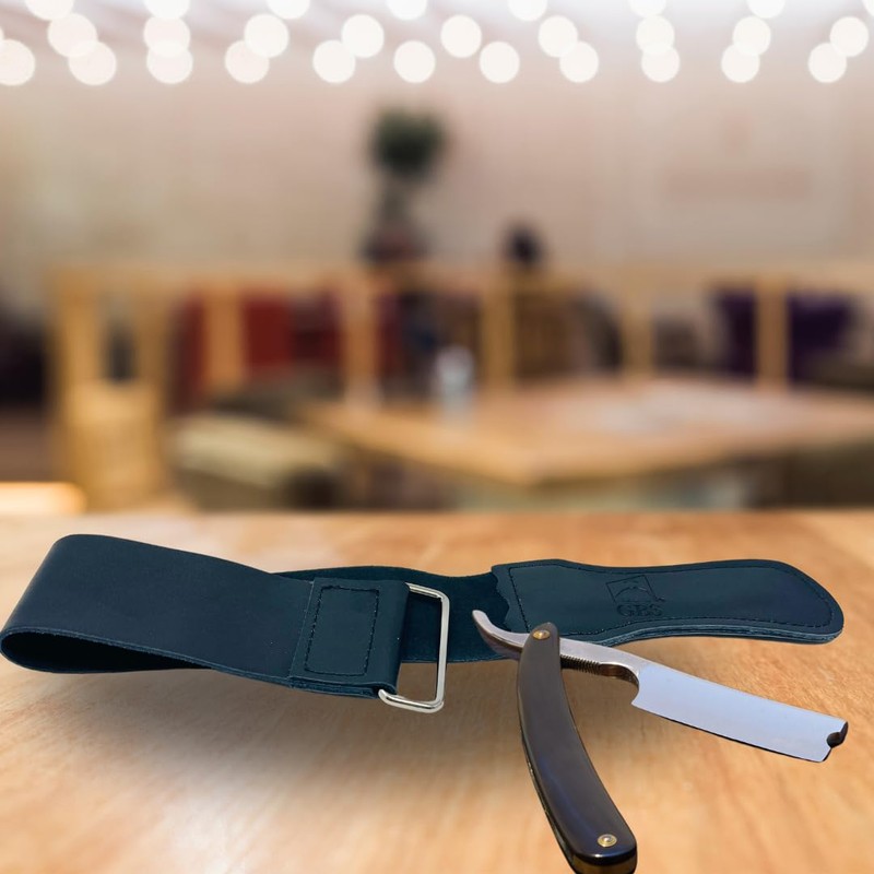 G.B.S Premium Leather Strop for Honing Sharpening Shaving Straight Razors,