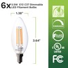 Bioluz LED 92 CRI E12 LED Candelabra Bulbs 60 Watt