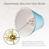 Royal Designs CS-1006-5BLU-6 Clip On Empire Chandelier Lamp Shade, 3"
