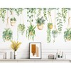 RAINBOW WSK Green Plants Leaves Wall Decals Hanging Flower Vine