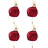 Faux Silk Rose Men Suit Boutonniere, Artificial Flower & Golden