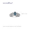 Silvershake Genuine London Blue Topaz 925 Sterling Silver Celtic Knot
