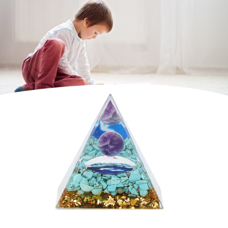 Constellation Pyramid Stone for Positive Energy Reduce Stress Chakra Resin