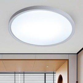 Hopelit Ceiling Light 36 W, Round Ultra Thin LED Ceiling Light 6500 K Cool White, IP44 Waterproof Ceiling Light LED Lamp for Bathroom, Bedroom, Hallway, Kitchen, Living Room, Diameter 36.5 cm