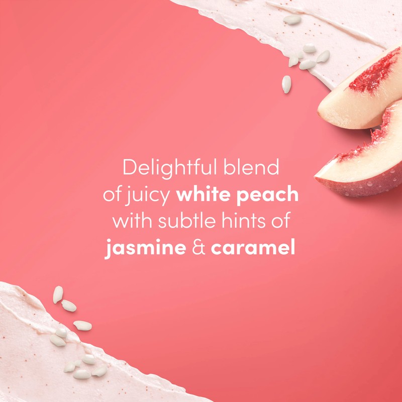 Dove White Peach & Crushed Rice Body Scrub Exfoliates and