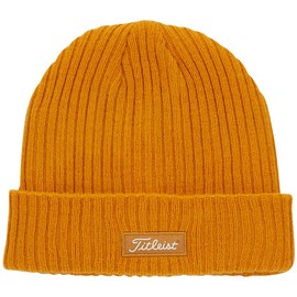 Titleist Charleston Cuff Knit Beanie (Marigold/White, One Size) Golf Hat 2023