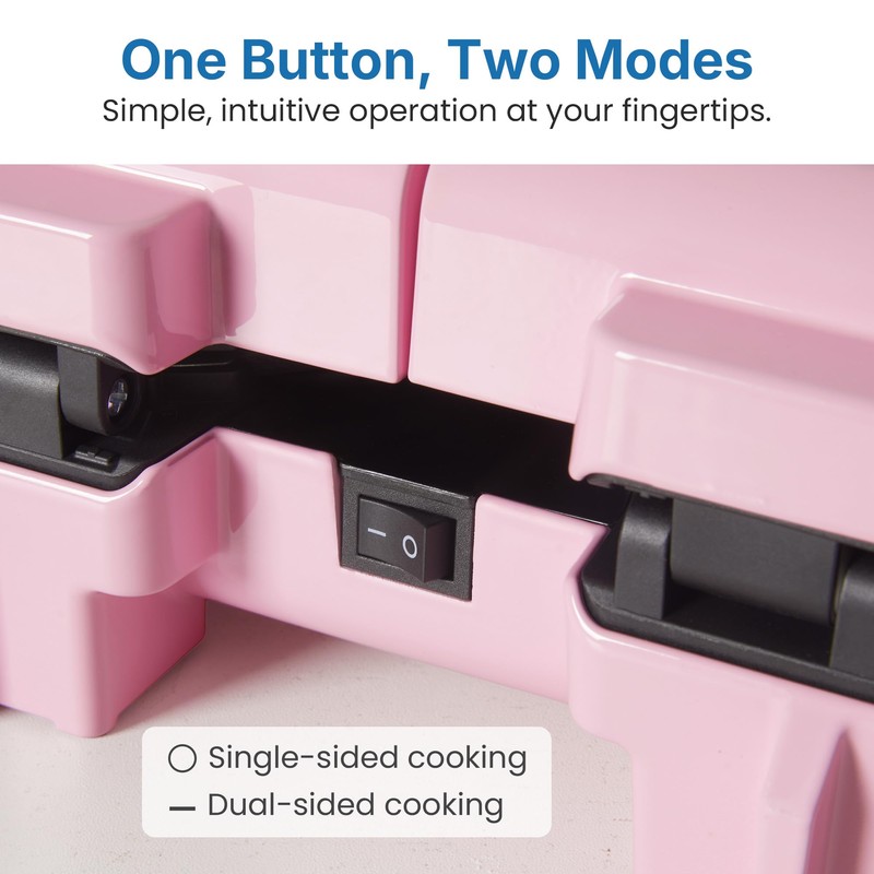 Sunvivipro Double Waffle Maker Featuring Dual Removable Nonstick Plates, One-Button