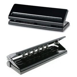 Mollytek 6 Hole Punch, Notebook, Movable, Hole Punch, 6 Holes, A5, Stationery, Compact, Mini with Positioning Marks, Adjustable Spacing Paper Puncher, Office School Supplies