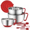 Rorence Stainless Steel Mixing Bowls: Metal Mixing Bowl Set with